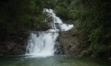 Ton Pling waterfall rainy season Khao Lak Khao Sok southern Thailand nature