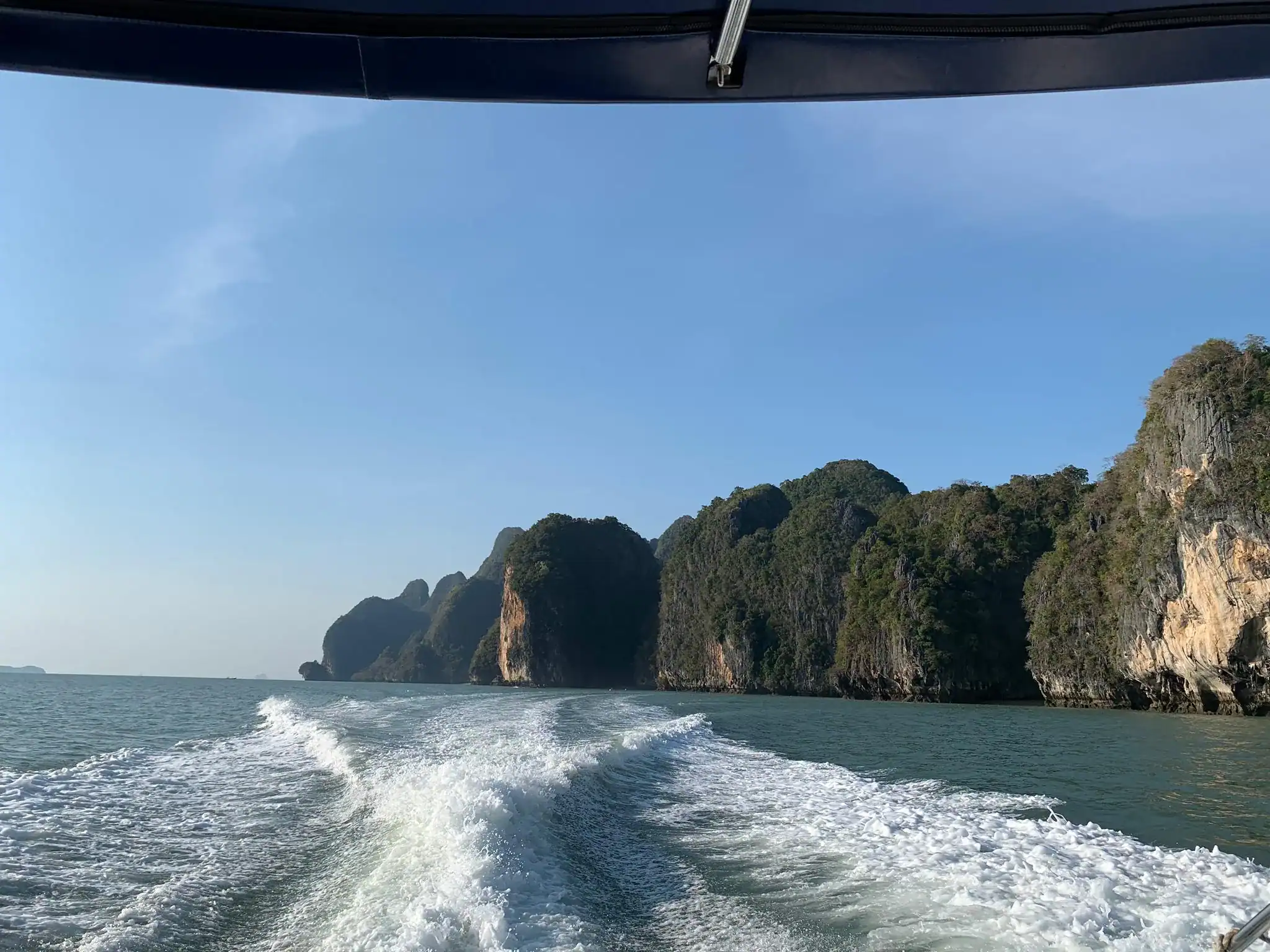 Speedboat heading into Phang Nga Bay from Phuket