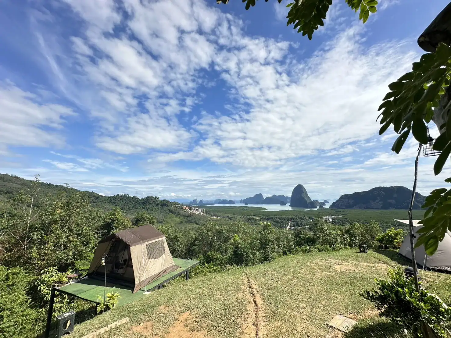Ao Tho Li viewpoint panoramic view Phang Nga Bay limestone karsts