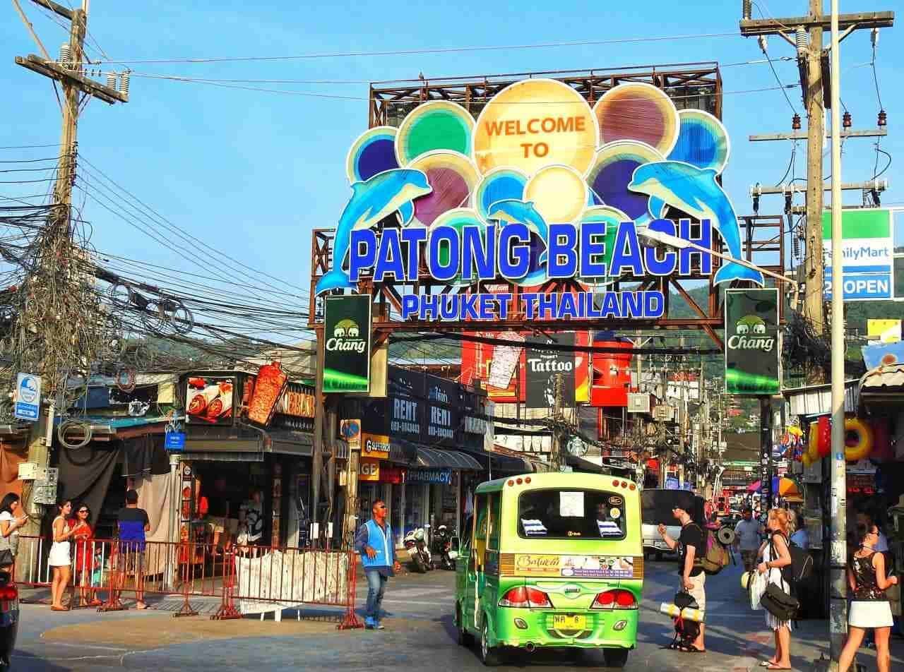 Bangla Road nightlife in Patong Beach, Phuket at night, Thailand