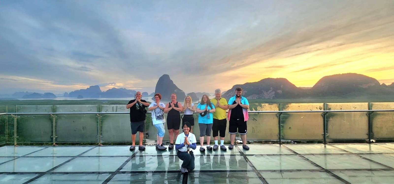 Guests at Samet Nangshe Beyond Skywalk Phang Nga Sunrise Tour dawn