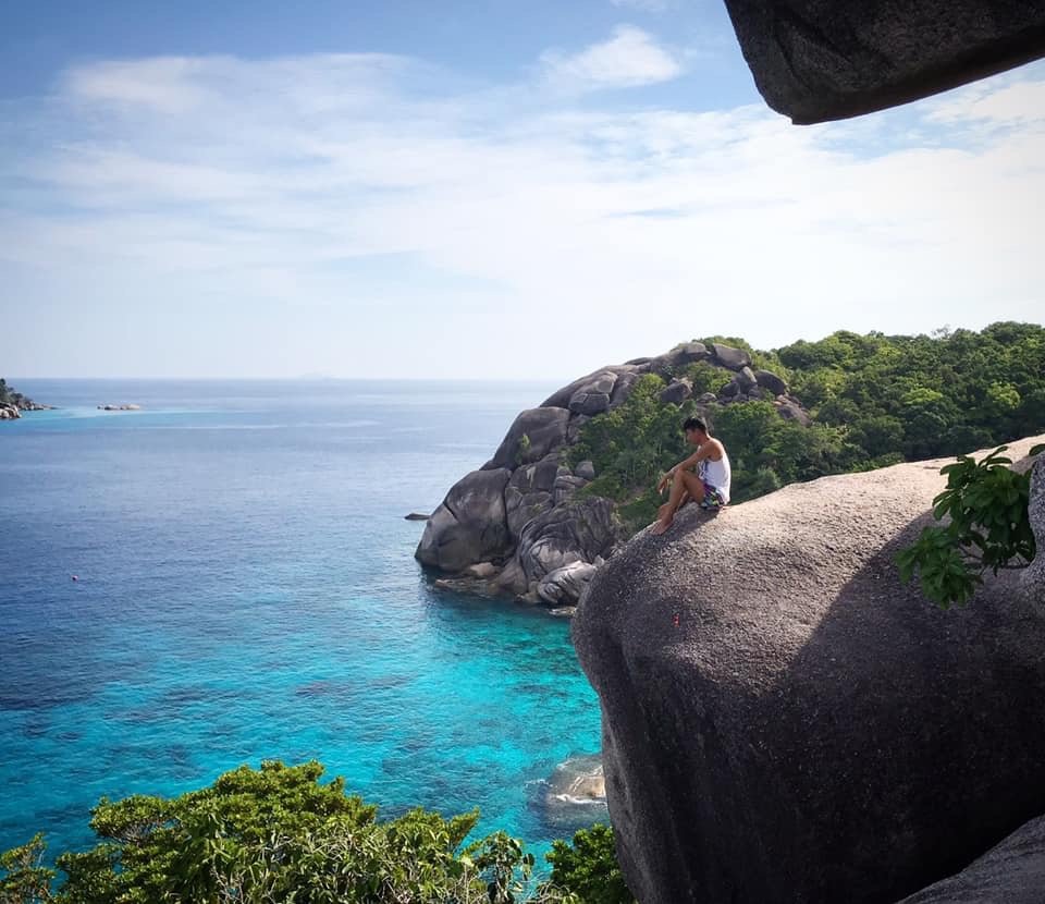 View from the Similan Islands viewpoint hike on Island No.8 over the Andaman Sea