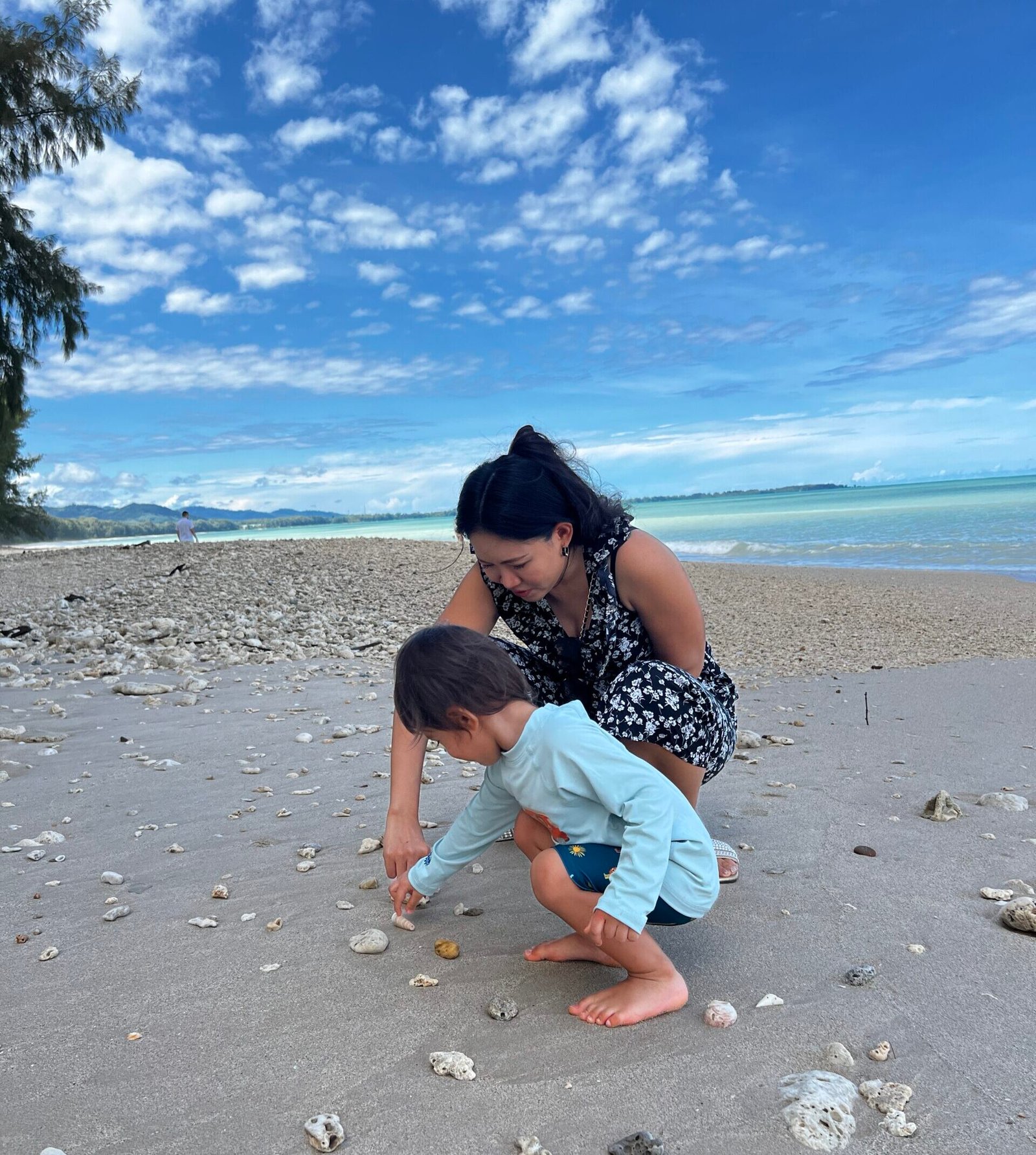 Phuket vs Khao Lak beaches comparison featuring Karon Beach in Phuket and Nang Thong Beach in Khao Lak, Thailand