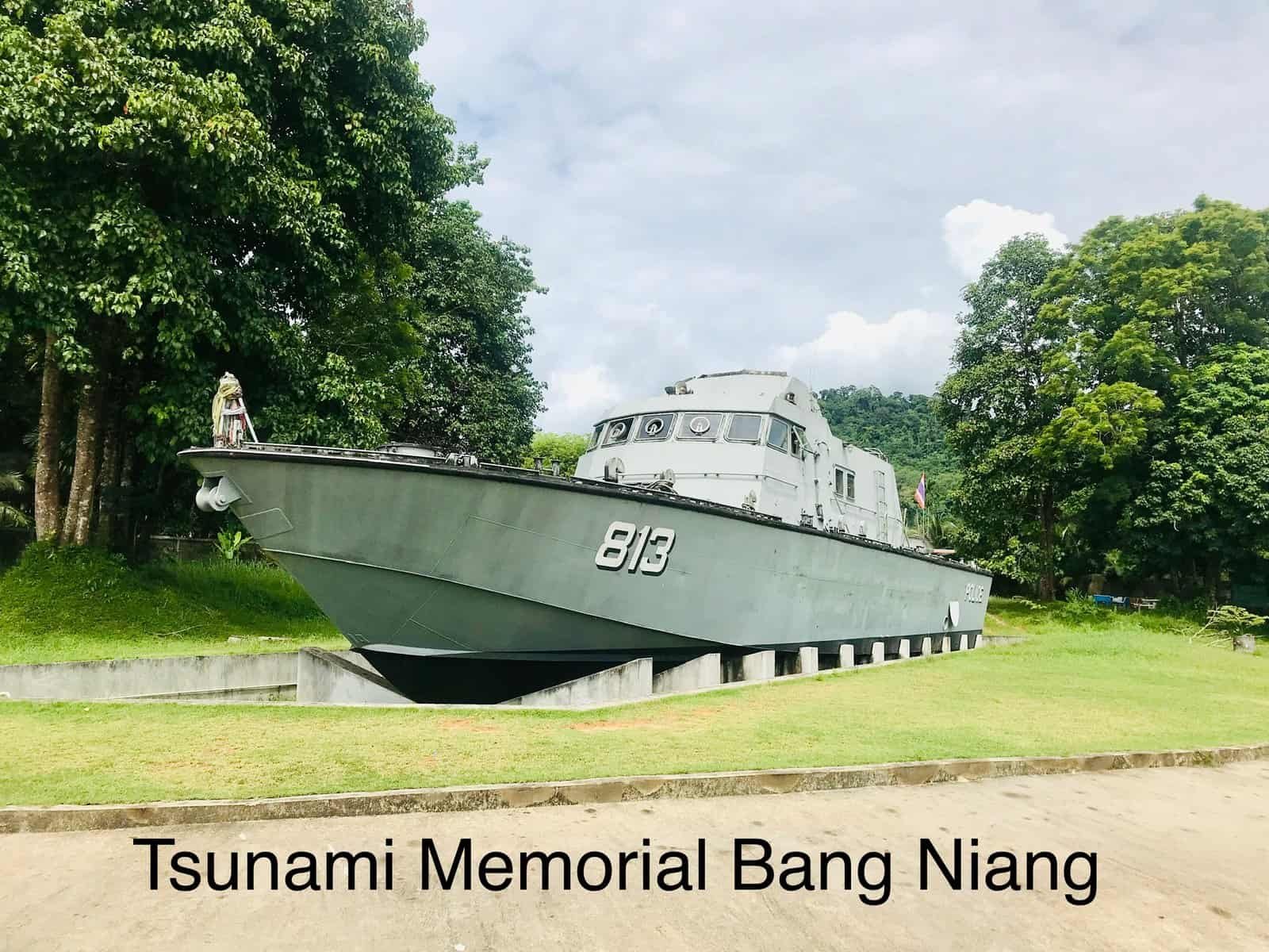 Police Boat 813 Khao Lak tsunami memorial Bang Niang carried 2km inland 2004