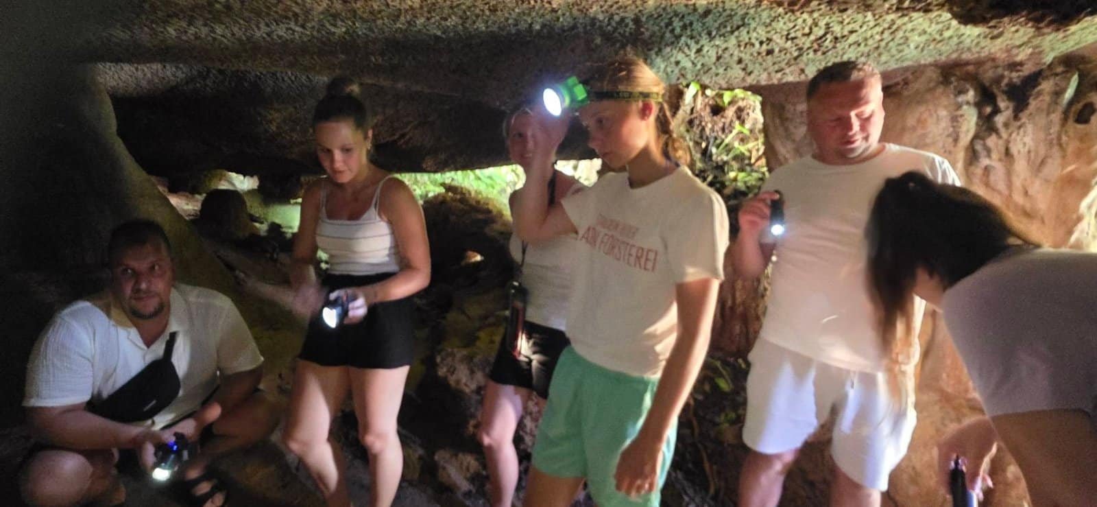 Koh Panak cave exploration on foot lamp Phang Nga Bay Khao Lak tour