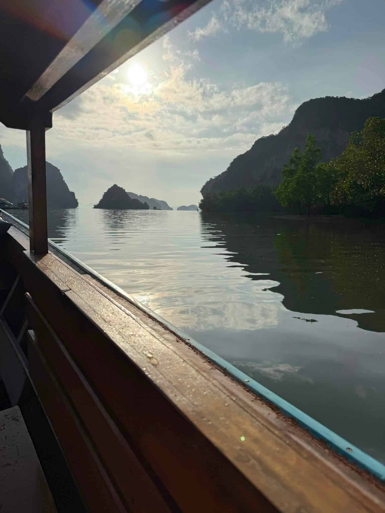 View from longtail boat Phang Nga Sunrise Tour Khao Lak early morning