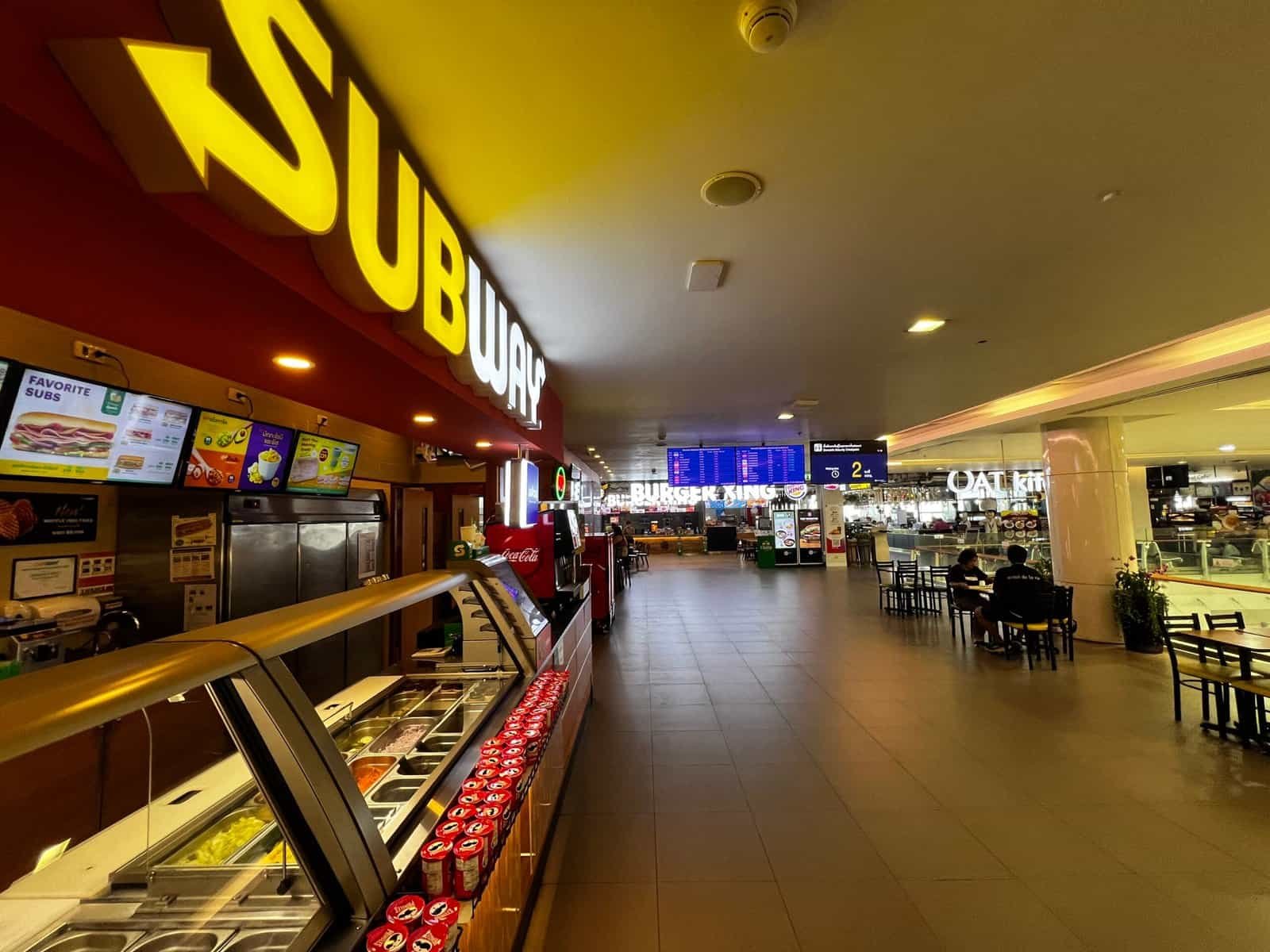 Phuket Airport food court restaurant second floor dining departure HKT