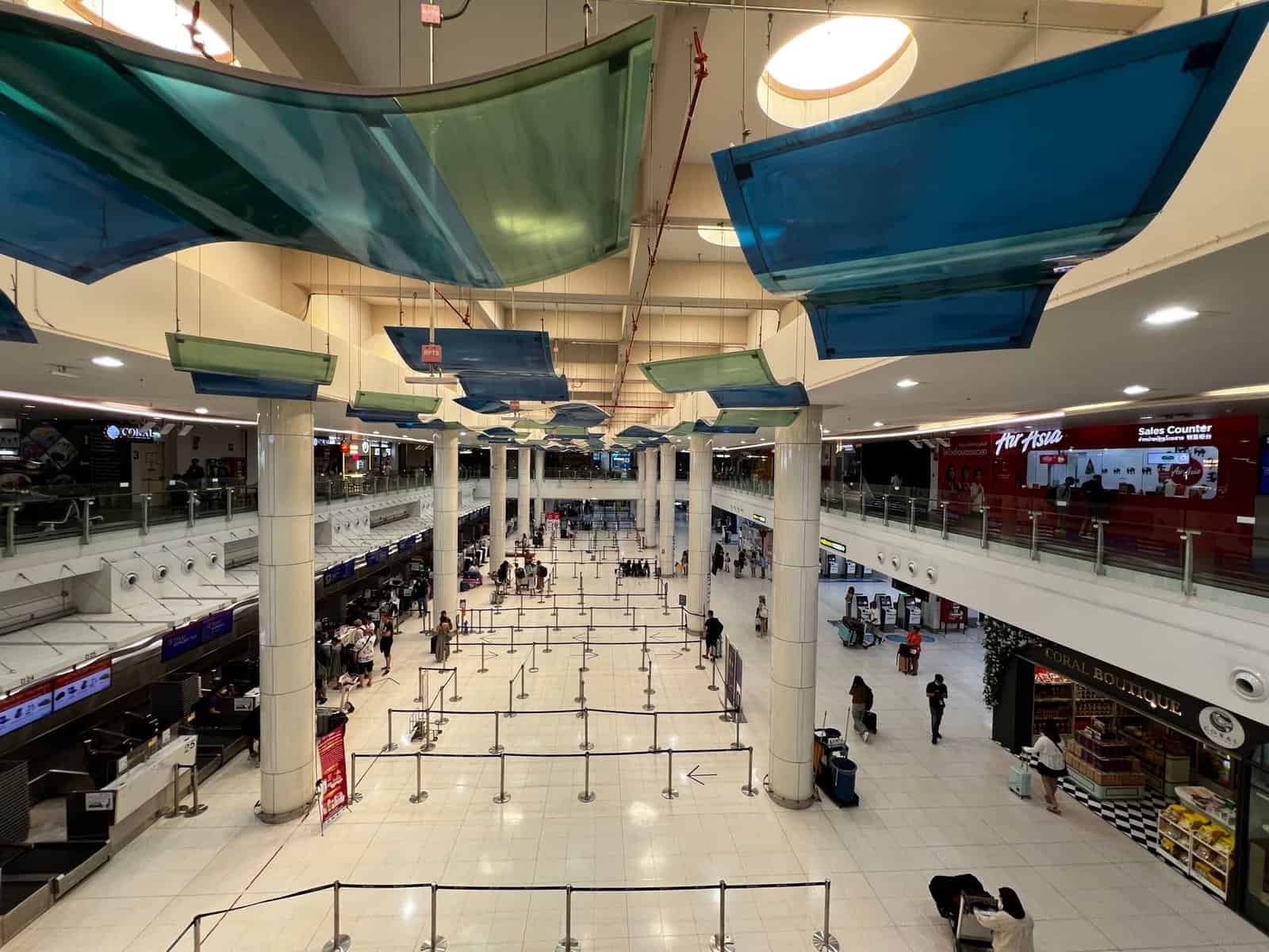 Phuket Airport domestic departure hall terminal HKT Thailand flights