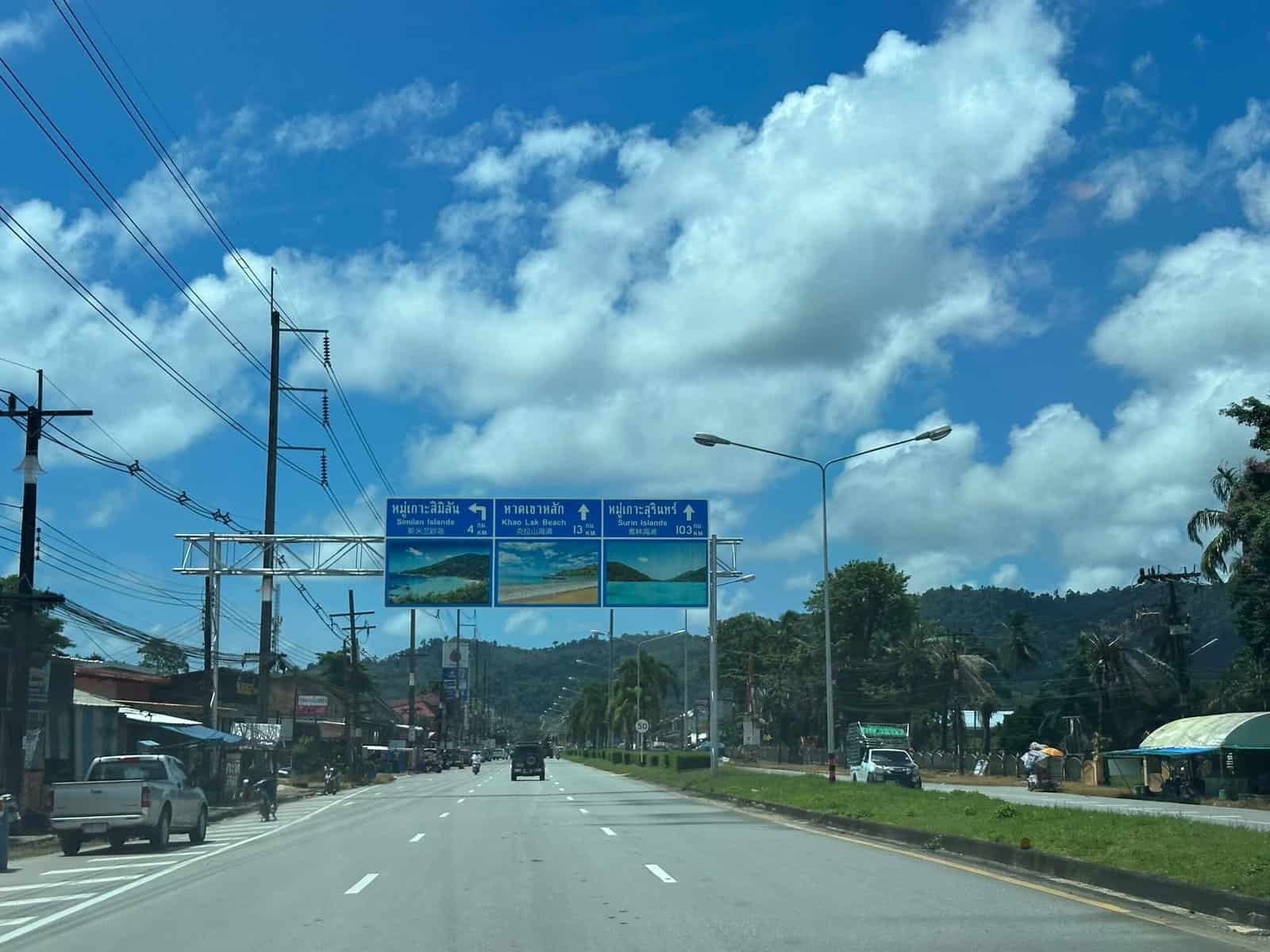 Hauptstrasse von Phuket nach Khao Lak