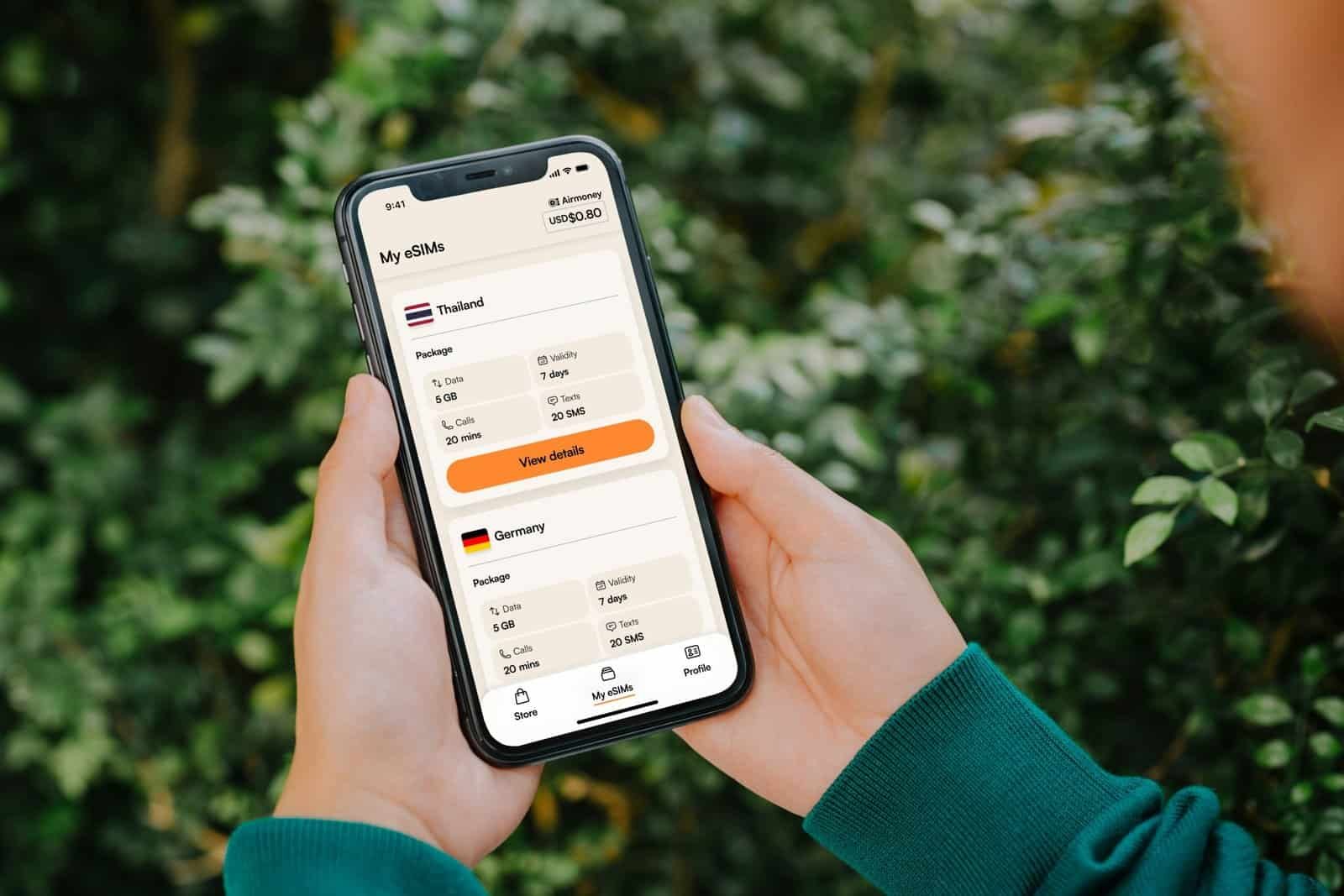 eSIM Thailand Germany Airalo smartphone connection tourist SIM card 2026