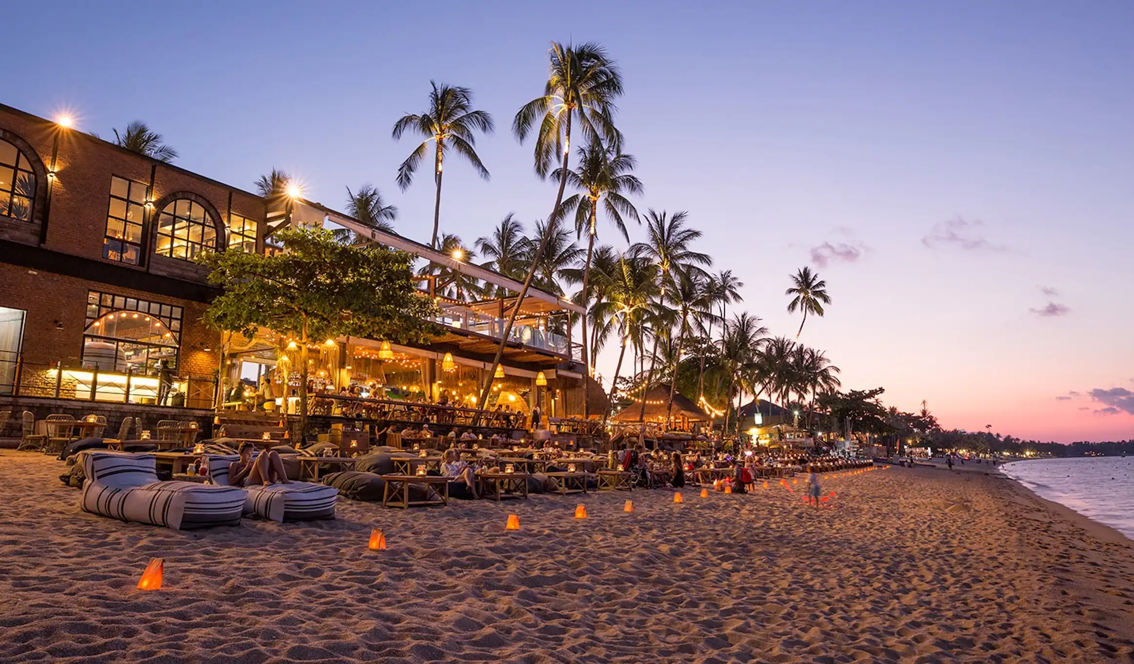 Stylish beach club and restaurant on Koh Samui, Thailand